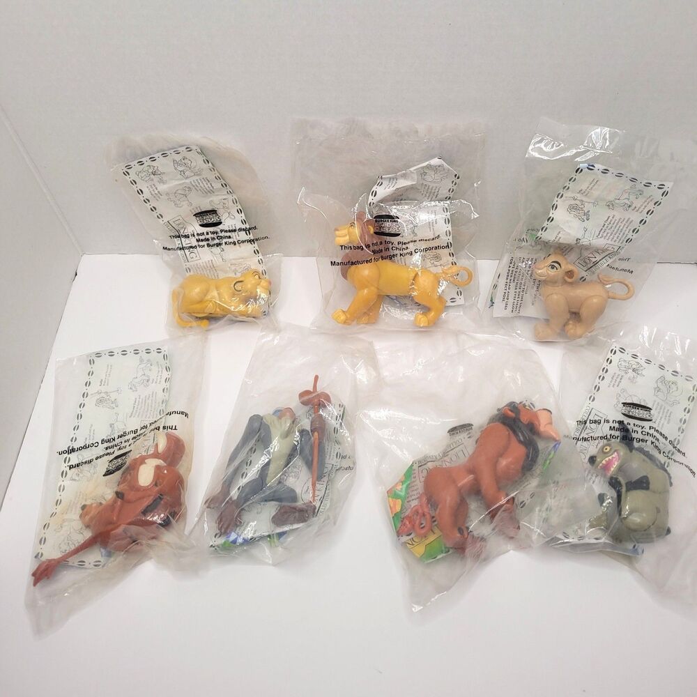 Vintage 1994 Disney Lion King Burger King 7 Figure Toy Set NIP